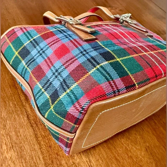 Vintage Coach Wool Tartan Plaid Mini Tote Bag  Y2K 2003 - Picture 9 of 15